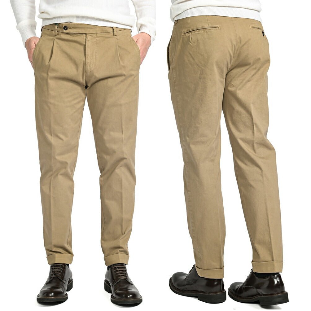 SALE|BERWICH RETRO ストレッチコットンポリエステル ワンタックスラックス|412276 - 46|GUARDAROBA MILANO OFFICIAL STORE