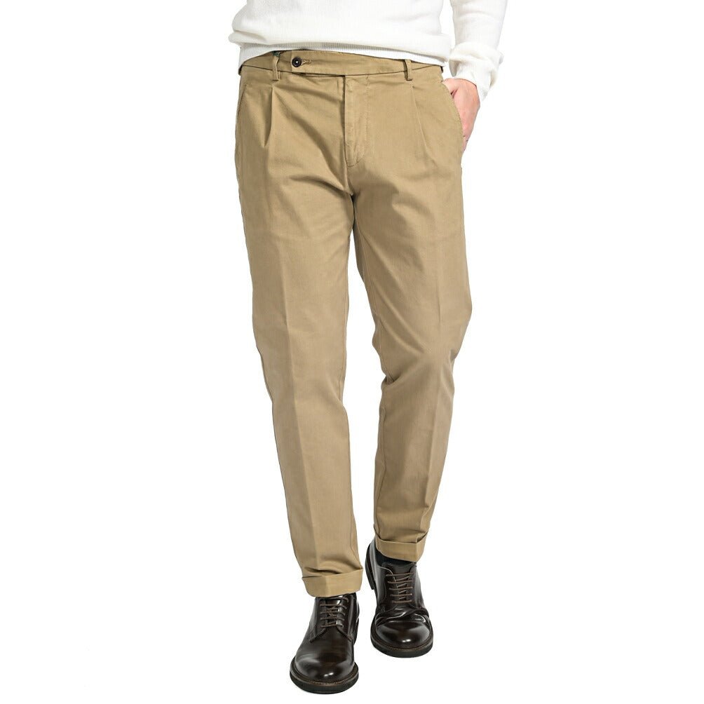 SALE|BERWICH RETRO ストレッチコットンポリエステル ワンタックスラックス|412276 - 46|GUARDAROBA MILANO OFFICIAL STORE