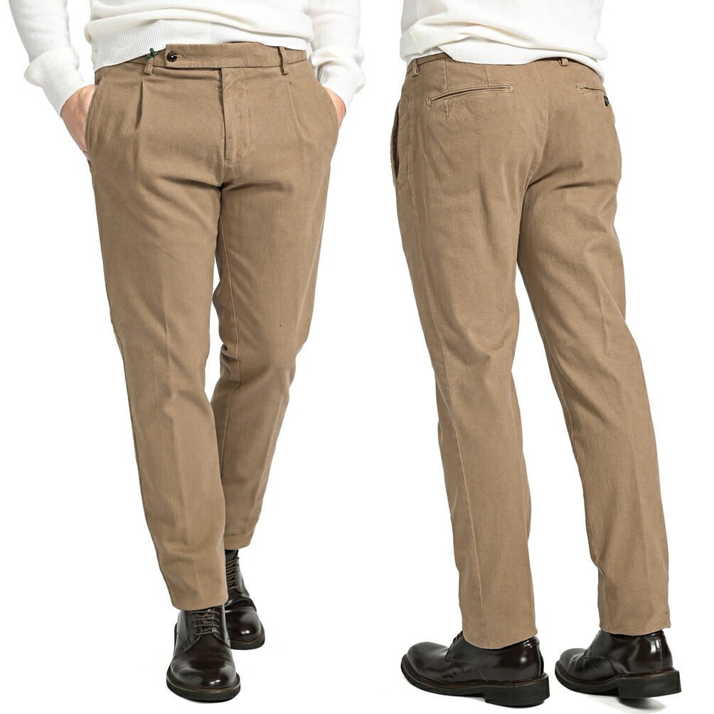 SALE|BERWICH RETRO ストレッチコットン ワンタックチノスラックス|411683 - 46|GUARDAROBA MILANO OFFICIAL STORE