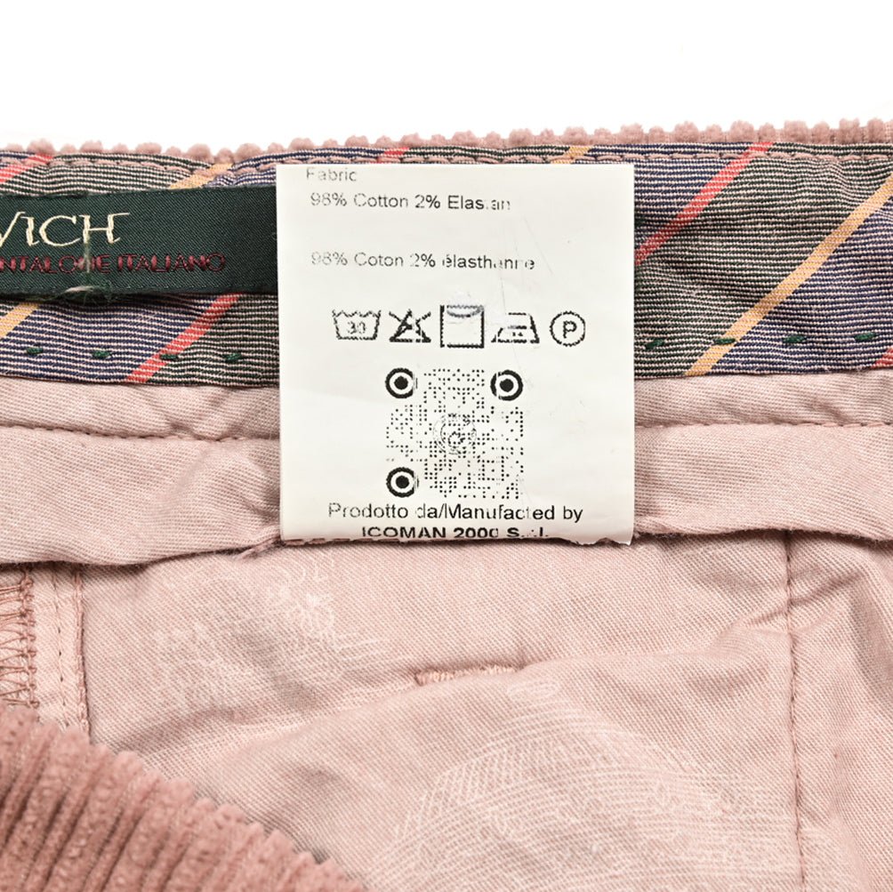 SALE|BERWICH RETRO ストレッチコットンコーデュロイ ワンタックスラックス|412265 - 46|GUARDAROBA MILANO OFFICIAL STORE