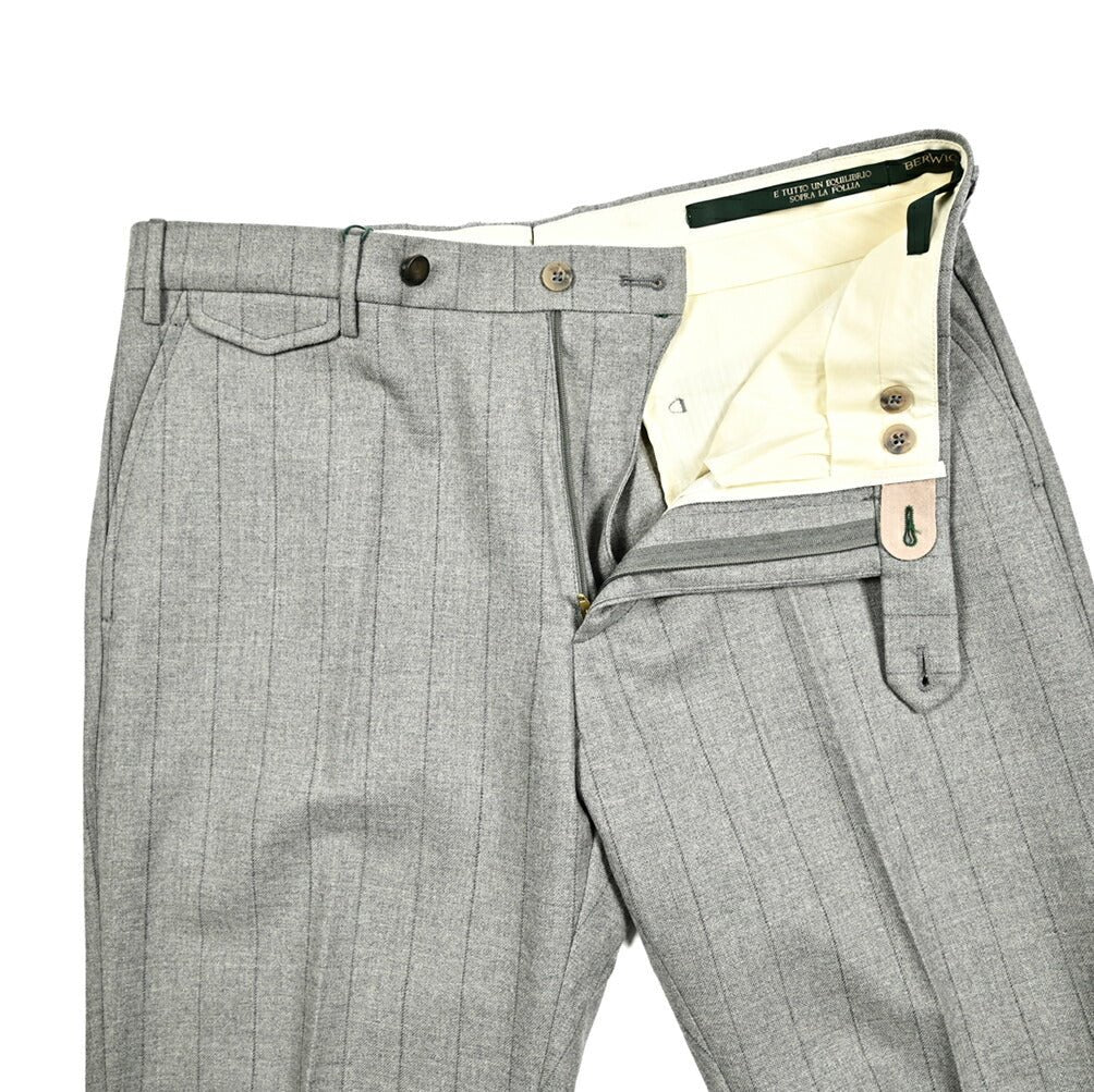 SALE|BERWICH VULCANO Z ウールコットン ノータックスラックス|411901 - 50|GUARDAROBA MILANO OFFICIAL STORE