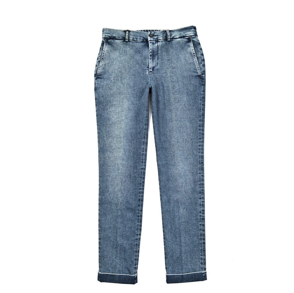 SALE|BERWICH "YRETRO" ストレッチデニム ノータックスリムパンツ(デニスラ)|424932 - 46|GUARDAROBA MILANO OFFICIAL STORE