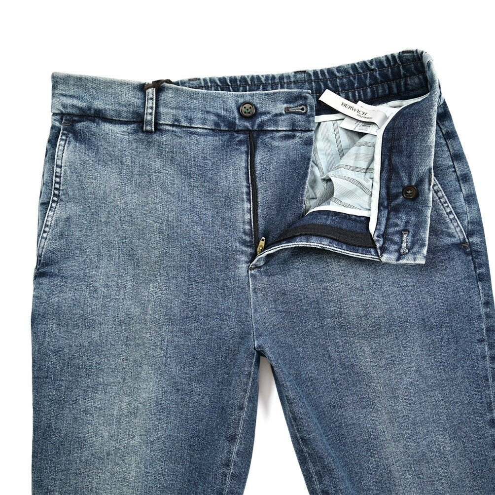SALE|BERWICH "YRETRO" ストレッチデニム ノータックスリムパンツ(デニスラ)|424932 - 46|GUARDAROBA MILANO OFFICIAL STORE