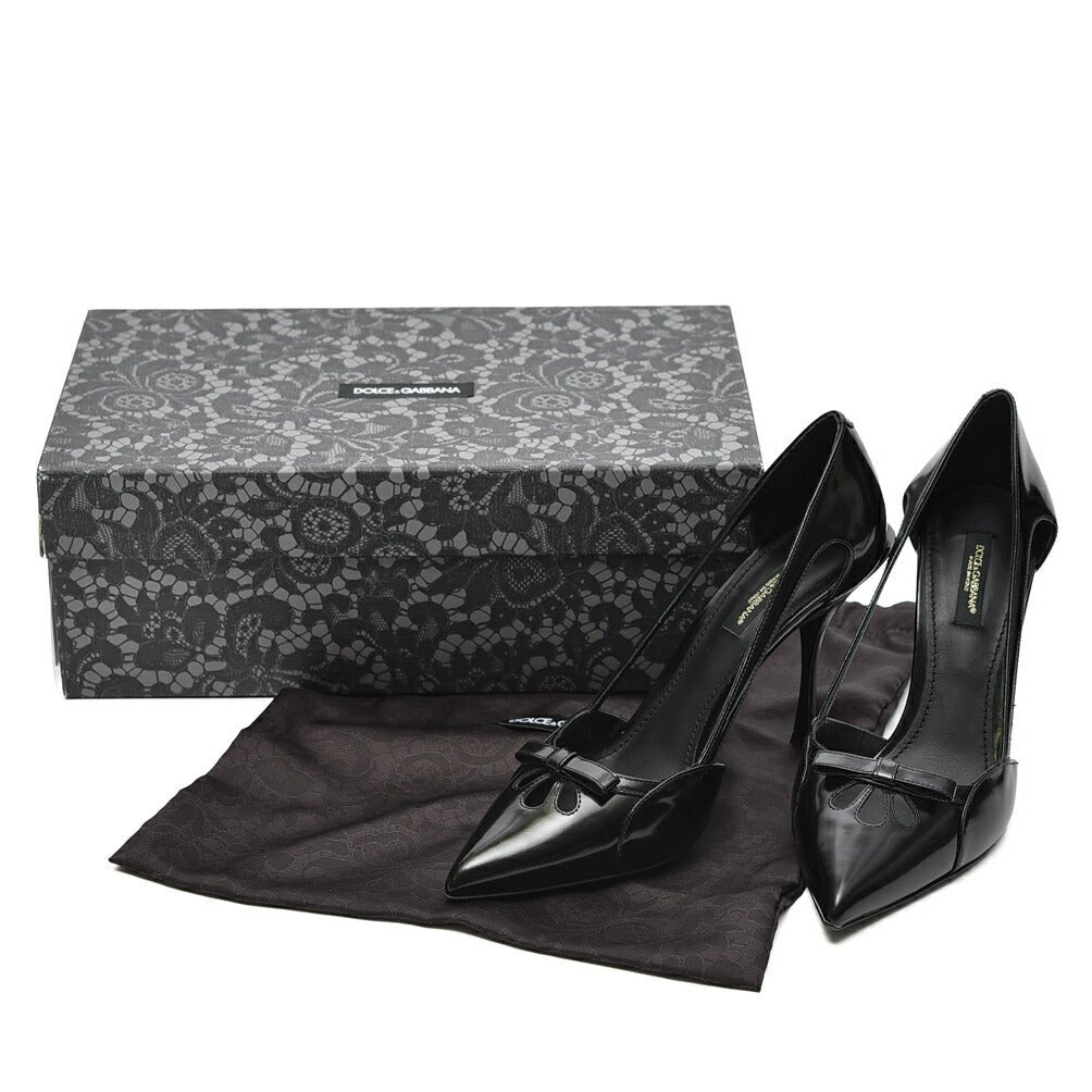 SALE|《レディース》DOLCE & GABBANA シャイニーカーフスキン セミセパレートパンプス(ピンヒール)|415881|GUARDAROBA MILANO OFFICIAL STORE