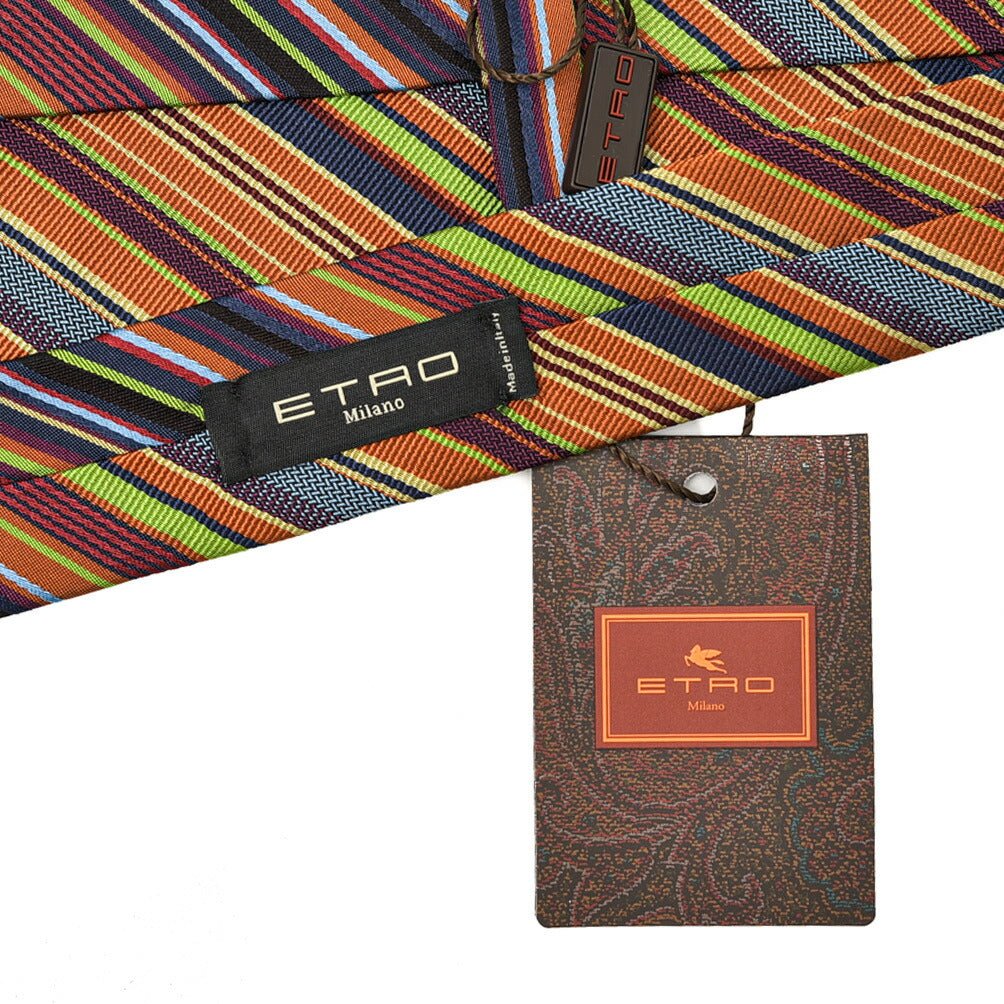 SALE|ETRO シルク100% レジメンタルネクタイ(ワイドタイ)|406748|GUARDAROBA MILANO OFFICIAL STORE