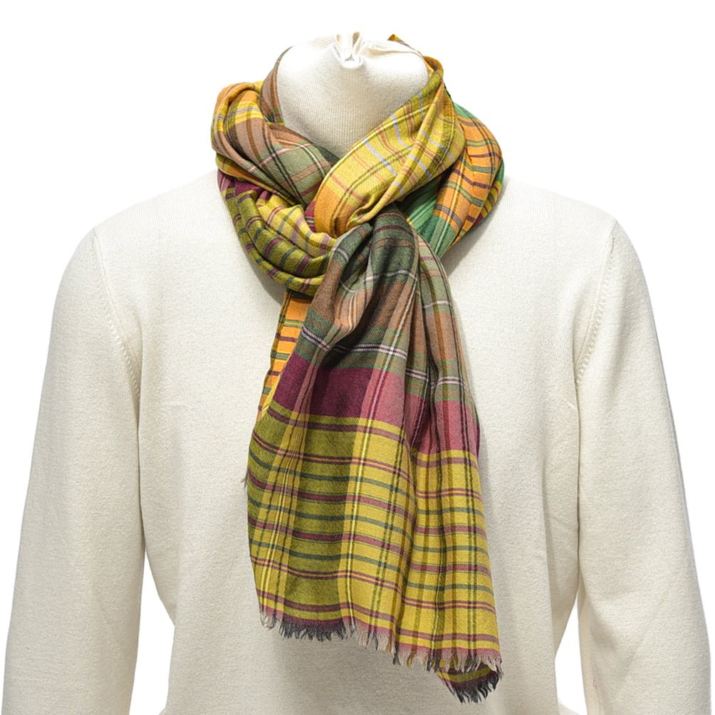 SALE|ETRO カシミヤウールシルク チェック柄ストール|407358|GUARDAROBA MILANO OFFICIAL STORE