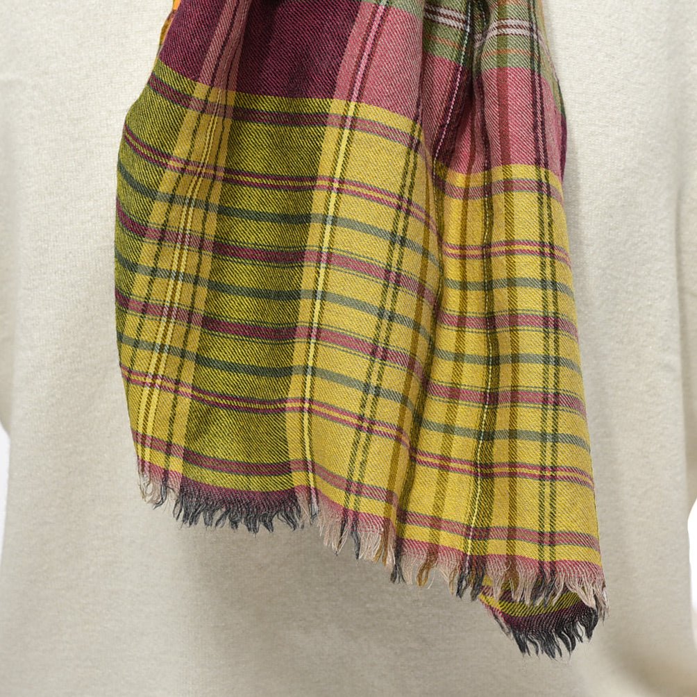 SALE|ETRO カシミヤウールシルク チェック柄ストール|407358|GUARDAROBA MILANO OFFICIAL STORE