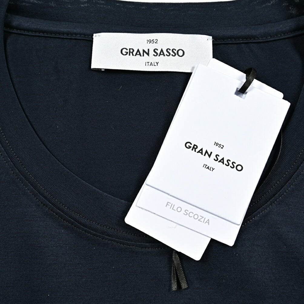 SALE|GRAN SASSO マーセライズコットン100% クルーネック半袖Tシャツ / FILO SCOZIA|422481 - 44|GUARDAROBA MILANO OFFICIAL STORE