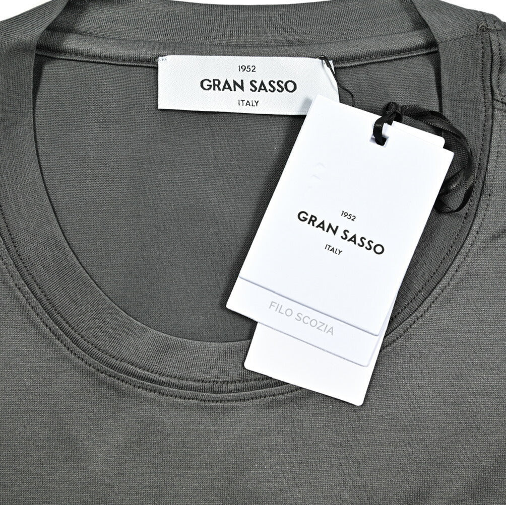 SALE|GRAN SASSO マーセライズコットン100% クルーネック半袖Tシャツ / FILO SCOZIA|422670 - 44|GUARDAROBA MILANO OFFICIAL STORE