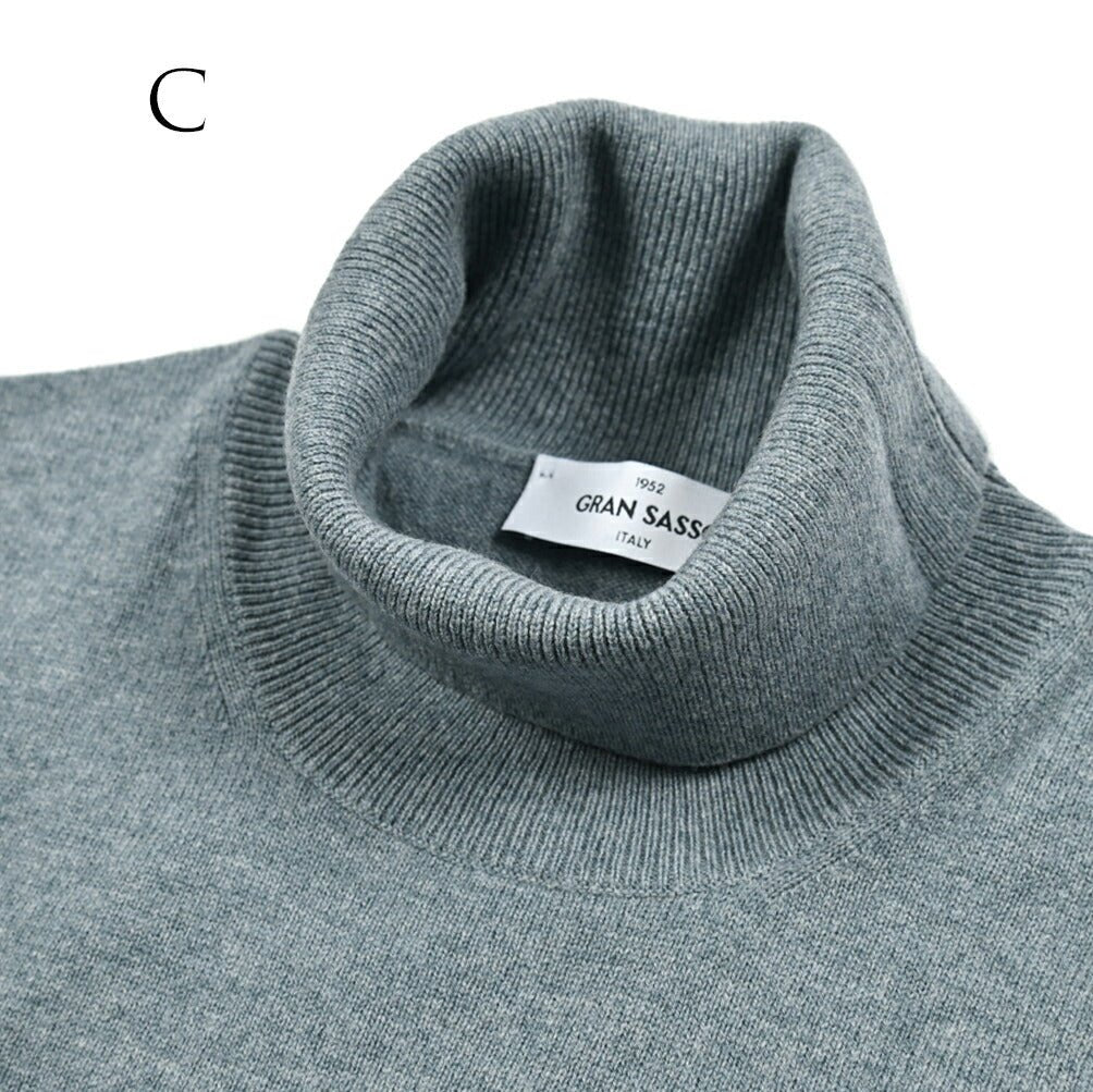 SALE|GRAN SASSO ヴァージンウールカシミヤ タートルネックニットセーター|GUARDAROBA MILANO OFFICIAL STORE