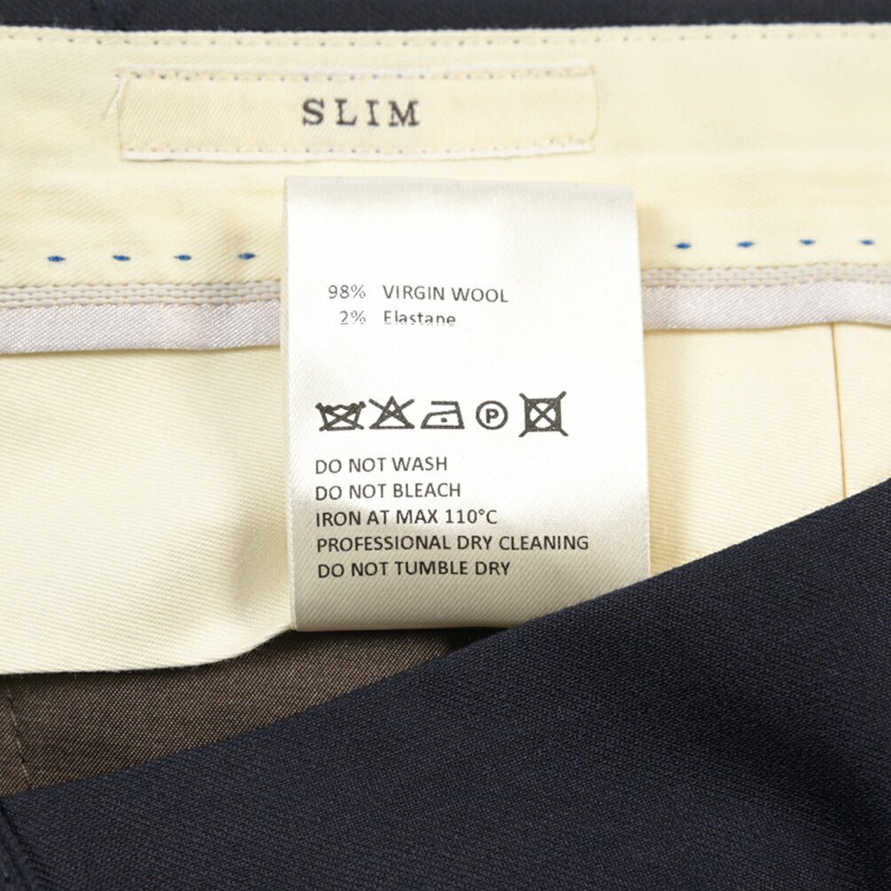 SALE|GTA “BYRON C” ストレッチウール ワンタックスラックス / SLIM FIT ネイビー 48 | GUARDAROBA MILANO OFFICIAL STORE