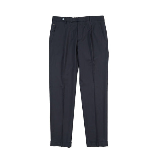SALE|GTA “BYRON C” ストレッチウール ワンタックスラックス / SLIM FIT ネイビー 48 | GUARDAROBA MILANO OFFICIAL STORE