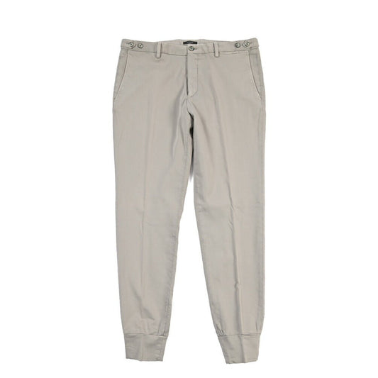 SALE|GTA “GIORGIO TECH” コットンジャージー ノータックイージーパンツ / SLIM FIT グレージュ 52 | GUARDAROBA MILANO OFFICIAL STORE