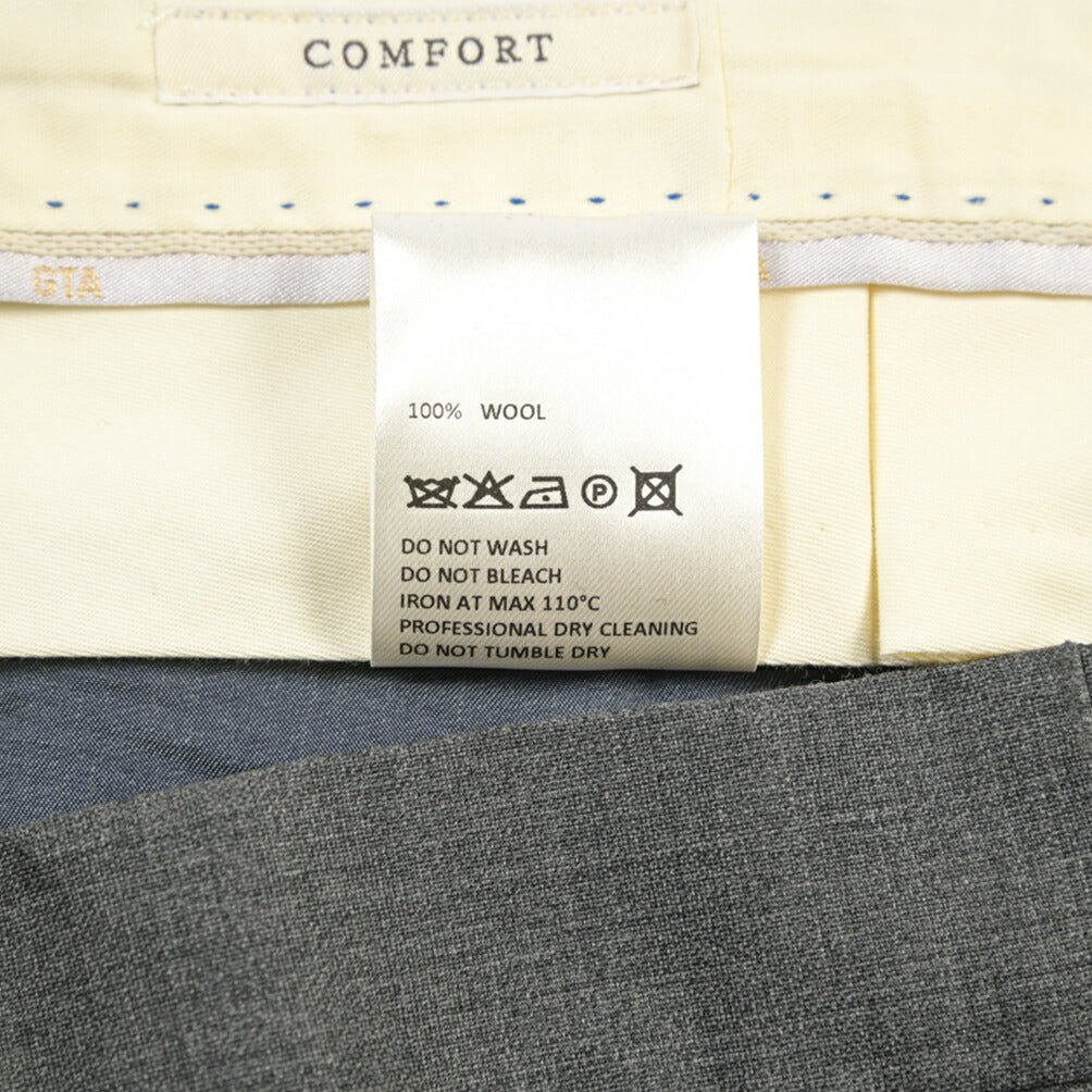 SALE|GTA “HERRICK” ウール100% ツータックスラックス / COMFORT FIT グレー 46 | GUARDAROBA MILANO OFFICIAL STORE