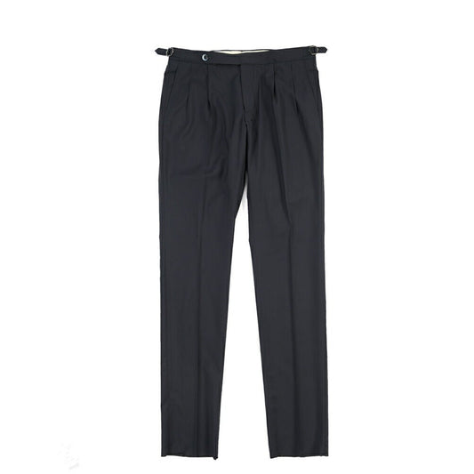 SALE|GTA “HERRICK” ヴァージンウール100% ツータックスラックス / COMFORT FIT ネイビー 48 | GUARDAROBA MILANO OFFICIAL STORE