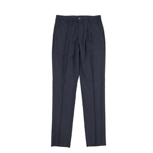 SALE|GTA “HERRICK JOG” ヴァージンウール100% インドローコード付きジョガーパンツ / SLIM FIT ネイビー 44 | GUARDAROBA MILANO OFFICIAL STORE