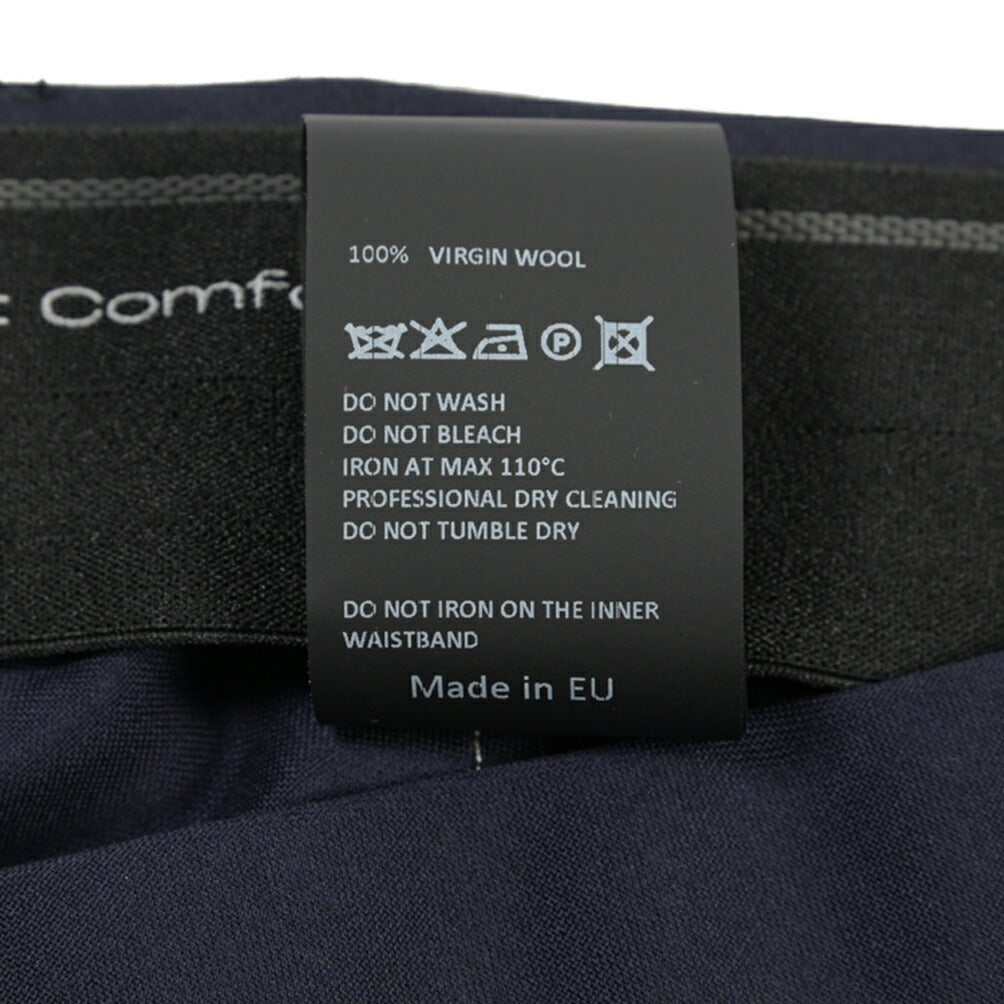 SALE|GTA “RICCARDO” ヴァージンウール100% ウエストバンド付きワンタックスラックス / SLIM FIT ネイビー 46 | GUARDAROBA MILANO OFFICIAL STORE