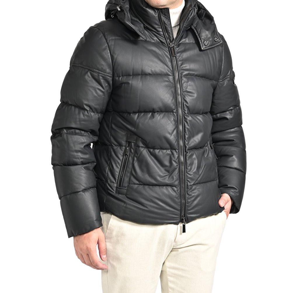 SALE|MOORER "BRETT - PE" レザーダウンコートフーディー|420303|GUARDAROBA MILANO OFFICIAL STORE