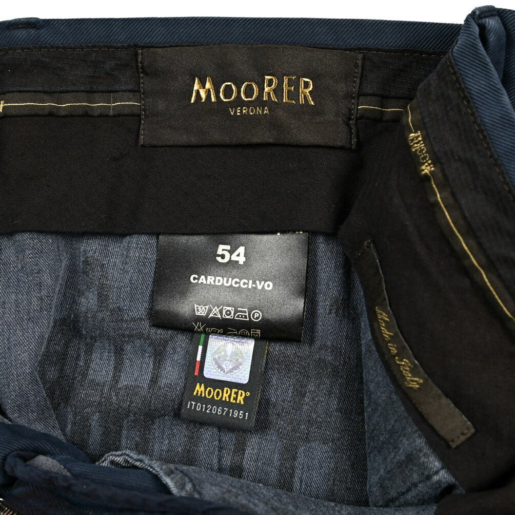 SALE|MOORER CARDUCCI VO ストレッチコットン ノータックチノスラックス|418438 - 54|GUARDAROBA MILANO OFFICIAL STORE