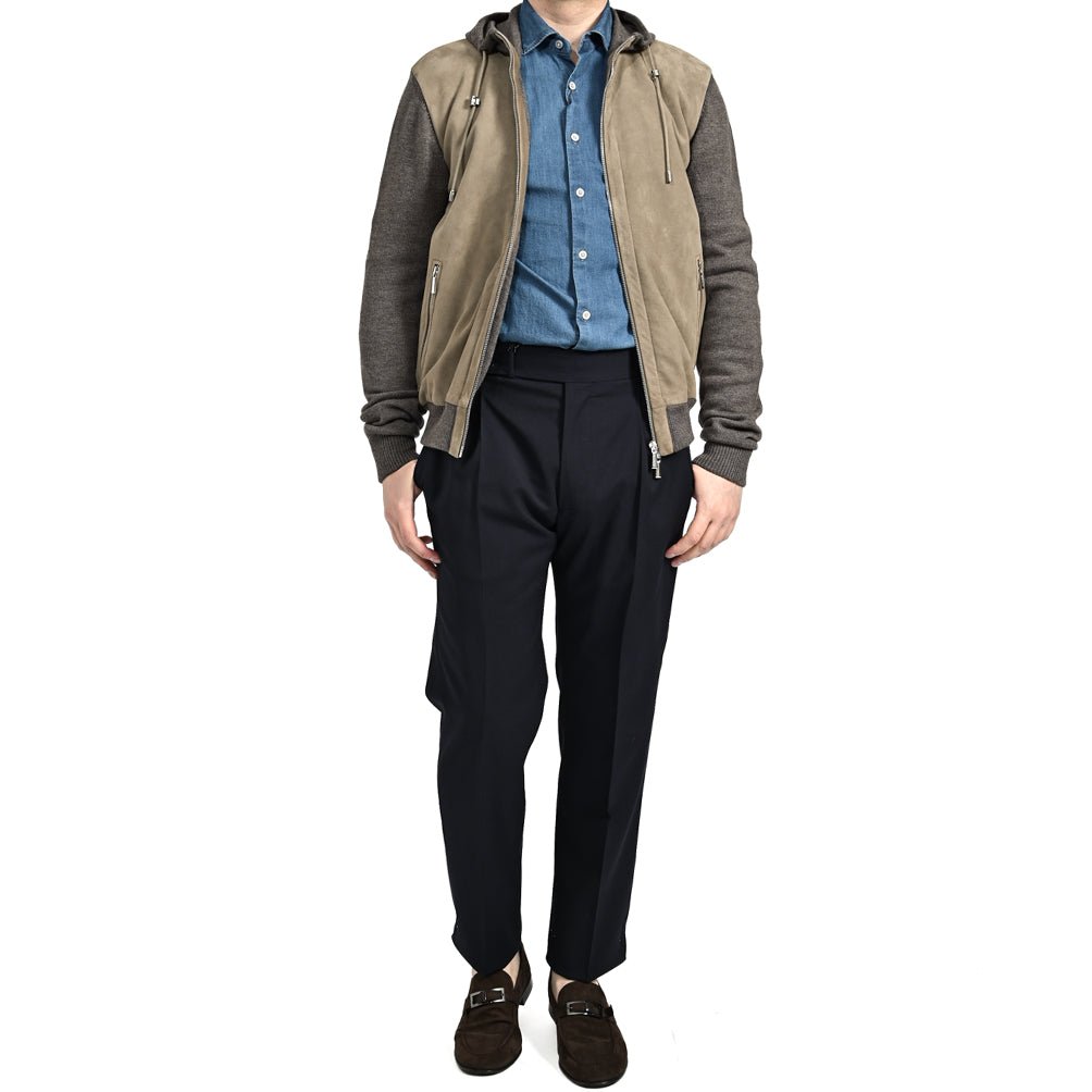 SALE|MOORER FRANS - URM 異素材コンビ ダブルジップニットパーカー|GUARDAROBA MILANO OFFICIAL STORE