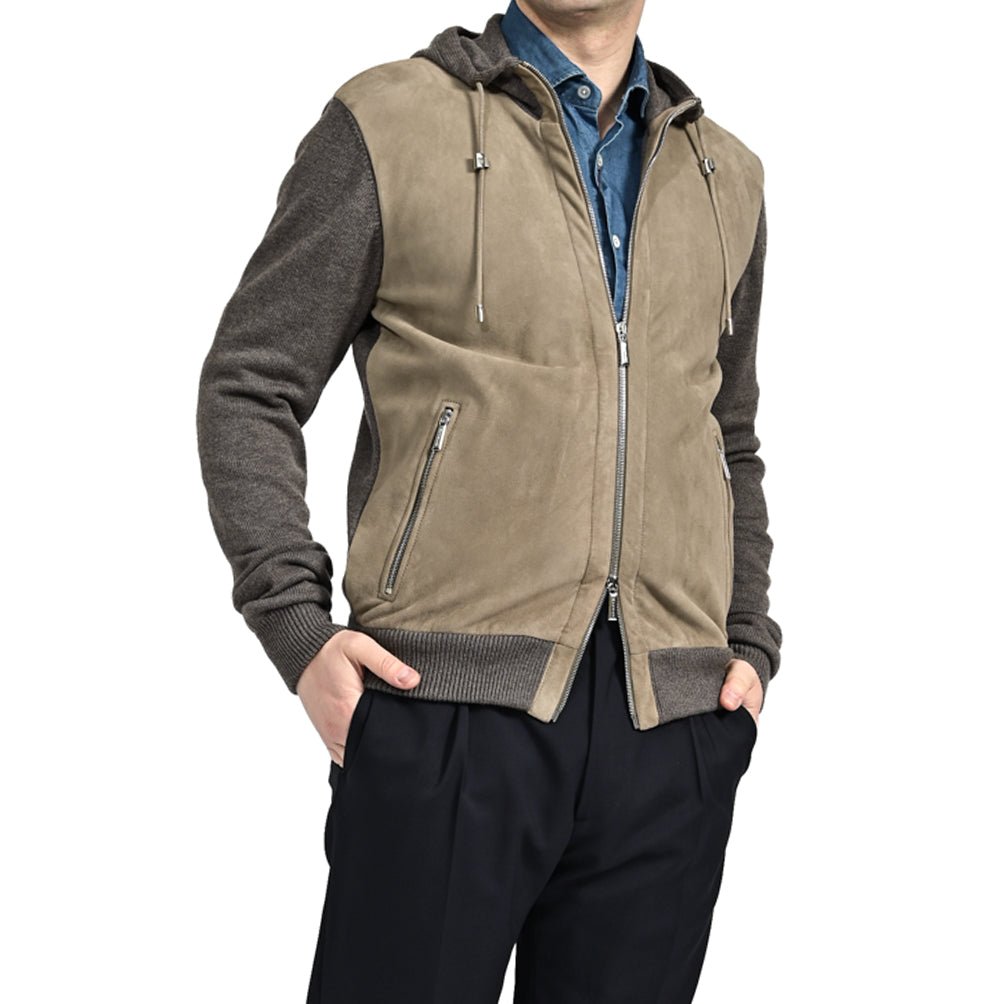 SALE|MOORER FRANS - URM 異素材コンビ ダブルジップニットパーカー|GUARDAROBA MILANO OFFICIAL STORE