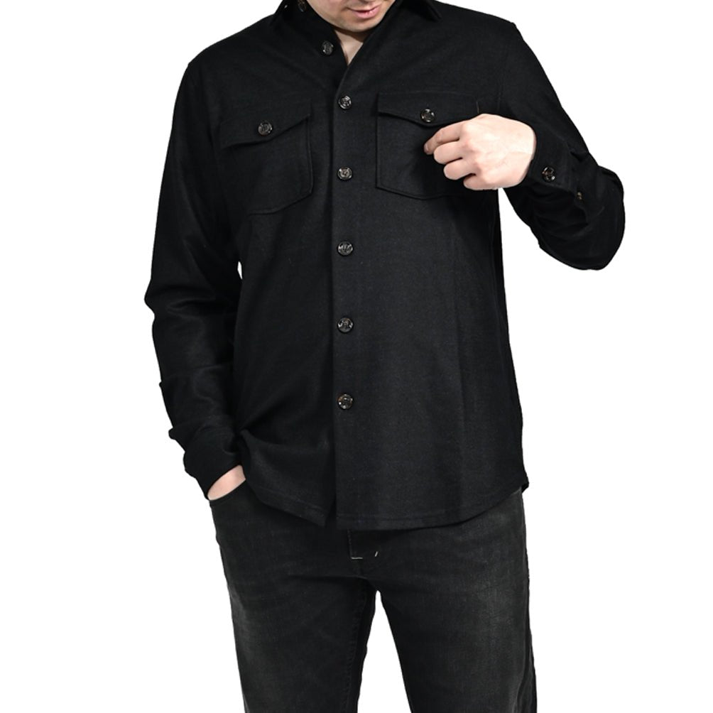 SALE|MOORER MEYER - THA ストレッチウール ワイドカラーレギュラーフィットシャツ(インターロック生地)|418271 - 44|GUARDAROBA MILANO OFFICIAL STORE