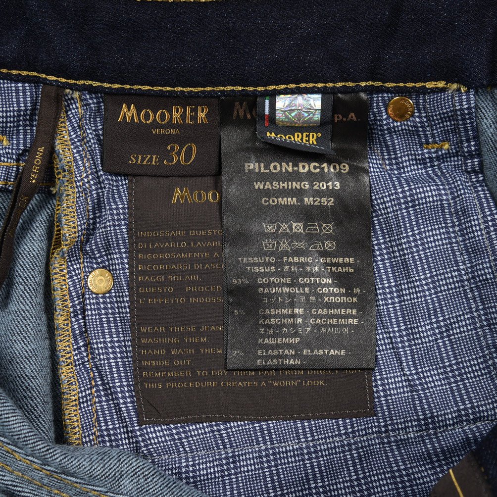 SALE|MOORER "PILON - DC109" カシミヤ混ストレッチデニム スリムジーンズ / 日本製生地|437136-30|GUARDAROBA MILANO OFFICIAL STORE