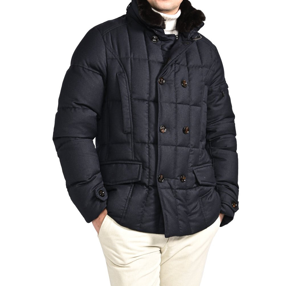 SALE|MOORER "SIRO - L" カシミヤ混ウール ダブルブレストダウンジャケット|420390 - 44|GUARDAROBA MILANO OFFICIAL STORE