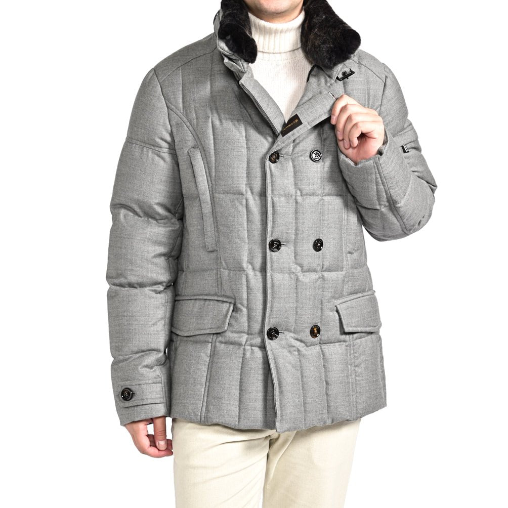 SALE|MOORER "SIRO - L" カシミヤ混ウール ダブルブレストダウンジャケット|420398|GUARDAROBA MILANO OFFICIAL STORE