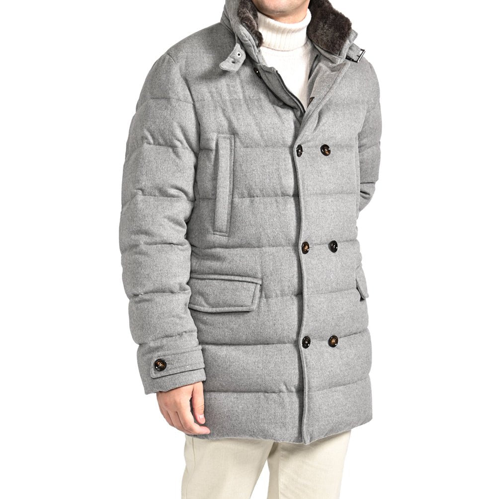 SALE|MOORER "ZARBO - LS9" カシミヤ混ウール スタンドカラーダウンコート|420457|GUARDAROBA MILANO OFFICIAL STORE