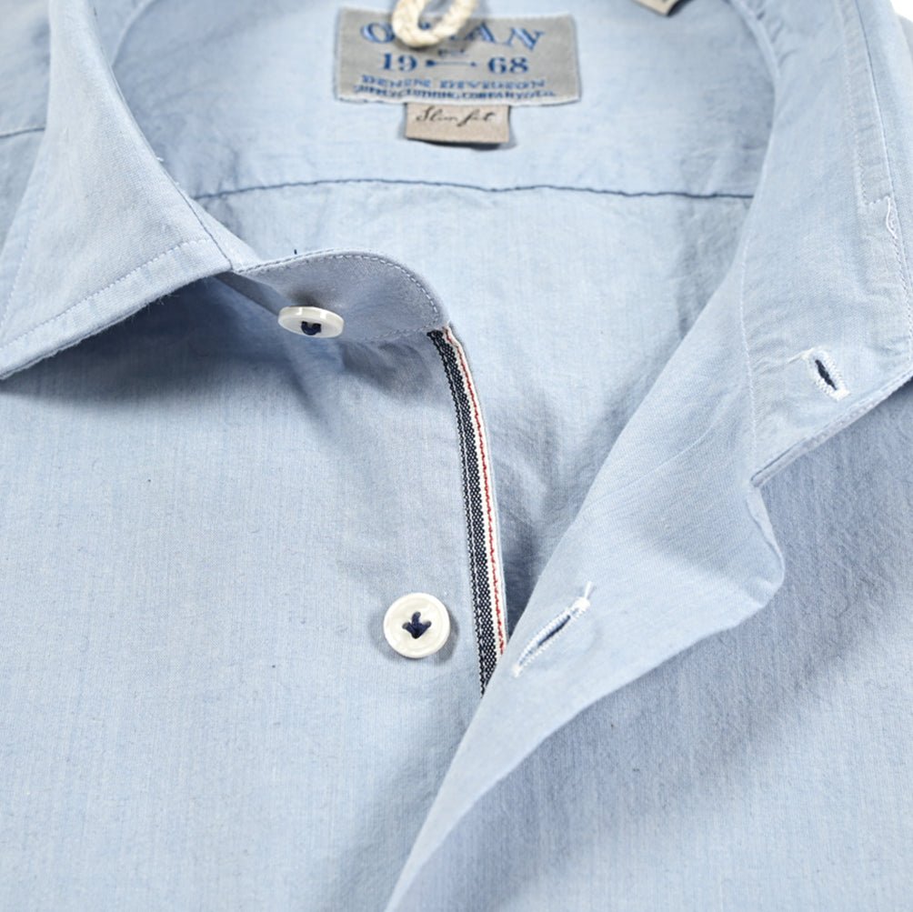 SALE|ORIAN DENIM DIVISION コットン100% ホリゾンタルカラードレスシャツ|421076 - 38|GUARDAROBA MILANO OFFICIAL STORE