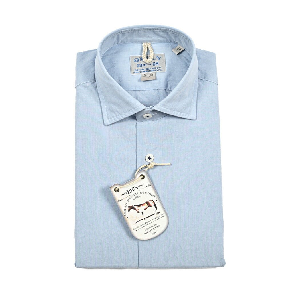 SALE|ORIAN DENIM DIVISION コットン100% ホリゾンタルカラードレスシャツ|421076 - 38|GUARDAROBA MILANO OFFICIAL STORE