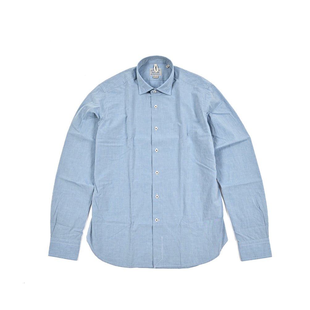 SALE|ORIAN DENIM DIVISION コットン100% ホリゾンタルカラーシャツ|421101 - 38|GUARDAROBA MILANO OFFICIAL STORE