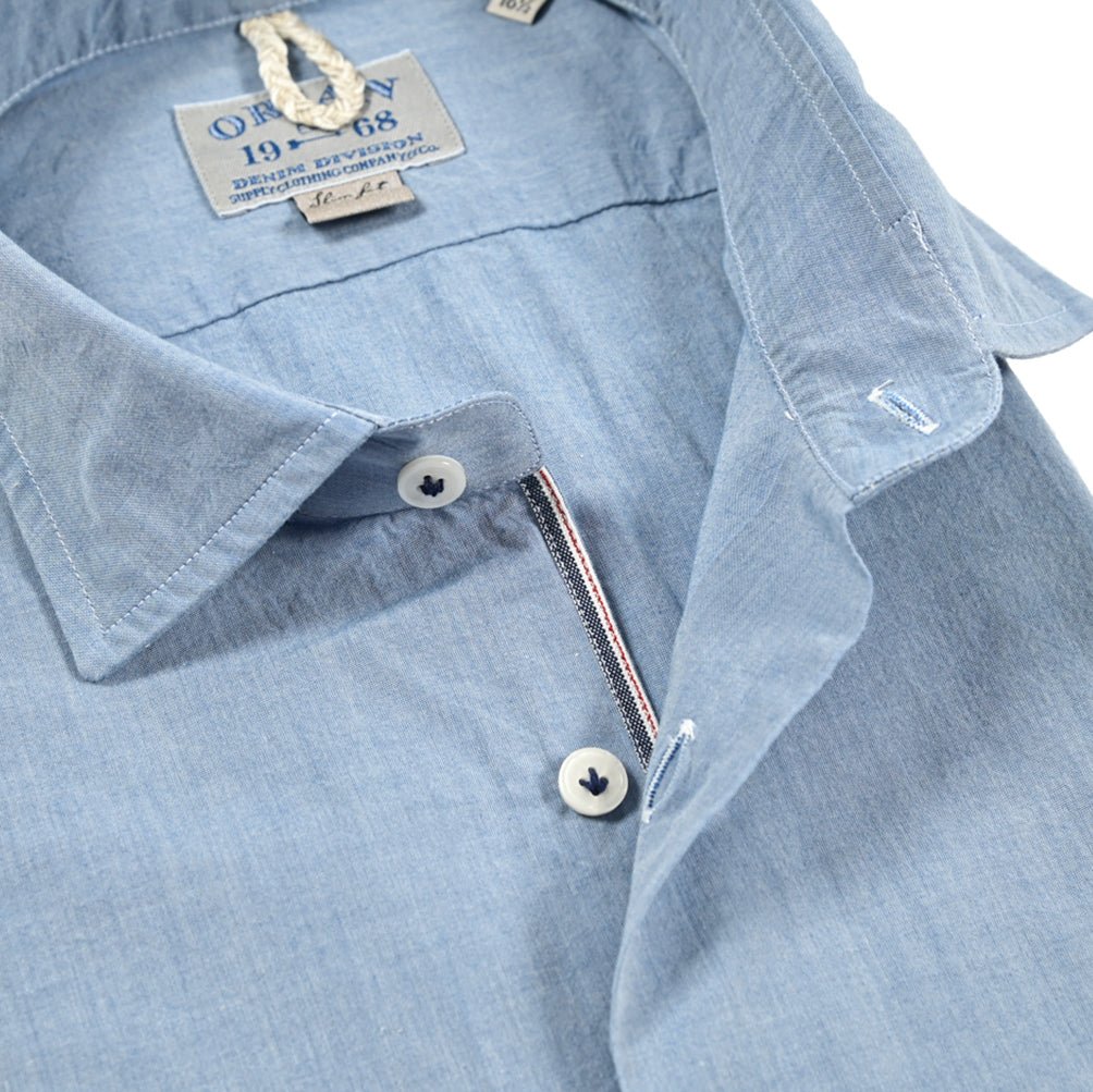 SALE|ORIAN DENIM DIVISION コットン100% ホリゾンタルカラーシャツ|421101 - 38|GUARDAROBA MILANO OFFICIAL STORE