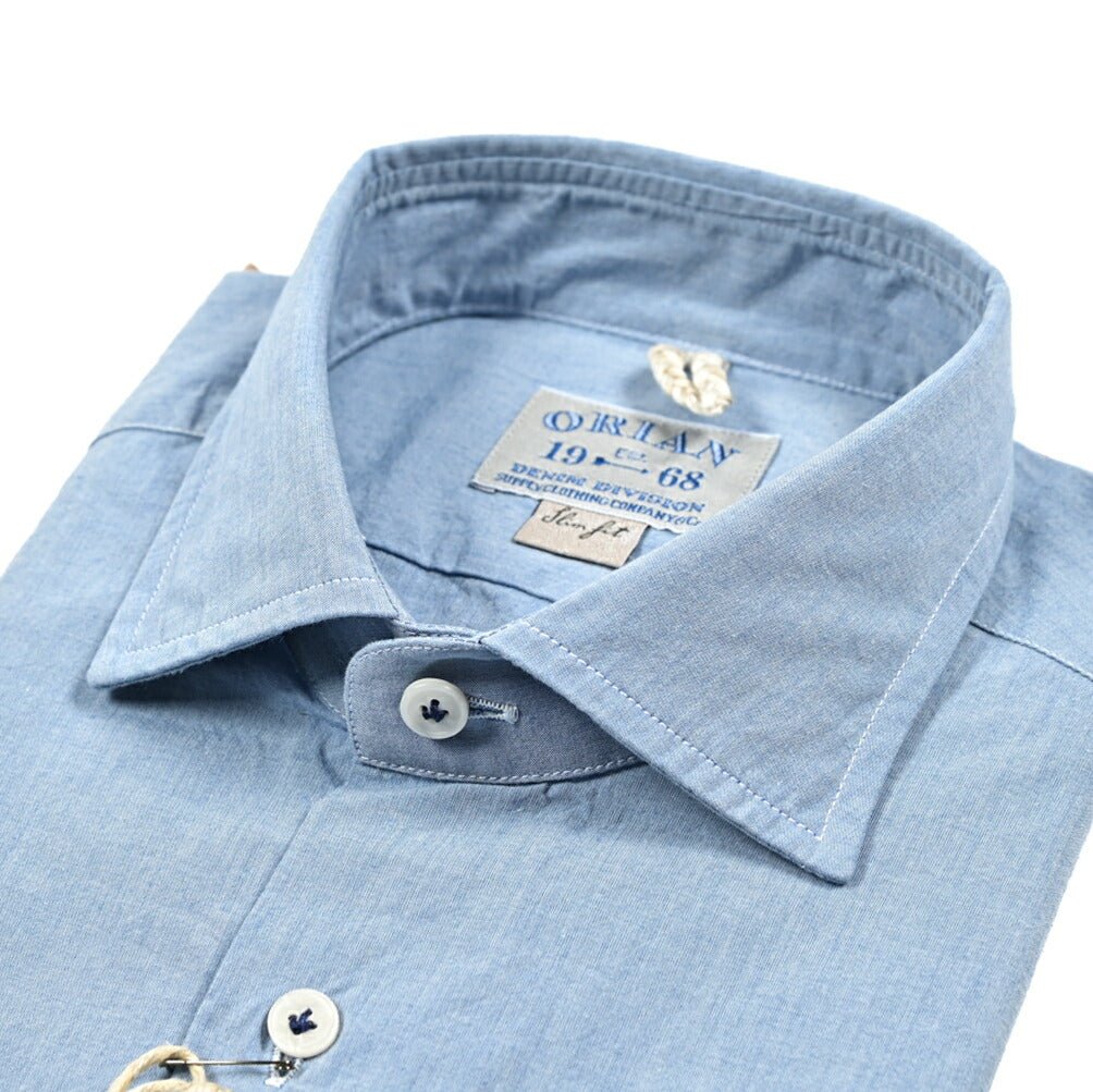 SALE|ORIAN DENIM DIVISION コットン100% ホリゾンタルカラーシャツ|421101 - 38|GUARDAROBA MILANO OFFICIAL STORE