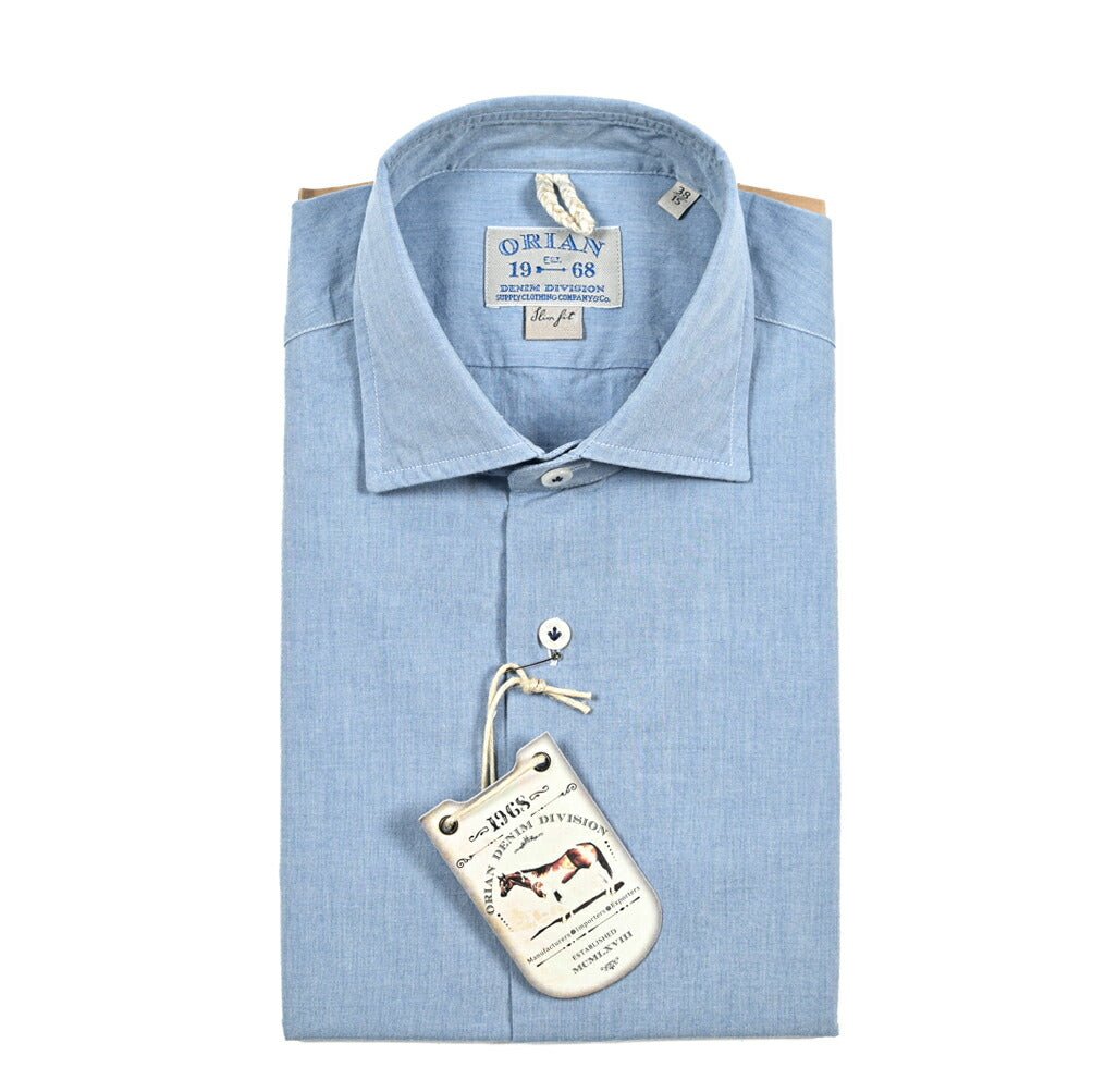 SALE|ORIAN DENIM DIVISION コットン100% ホリゾンタルカラーシャツ|421101 - 38|GUARDAROBA MILANO OFFICIAL STORE