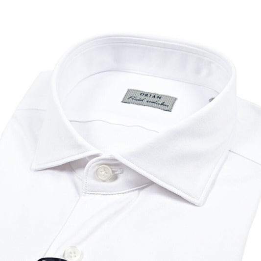 SALE|ORIAN Fluid evolution ストレッチコットンジャージー ホリゾンタルカラードレスシャツ|420515 - 38|GUARDAROBA MILANO OFFICIAL STORE