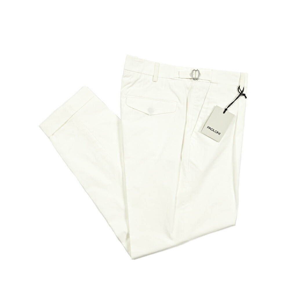 SALE|PAOLONI ストレッチコットン ワンタックスラックス|419034|GUARDAROBA MILANO OFFICIAL STORE