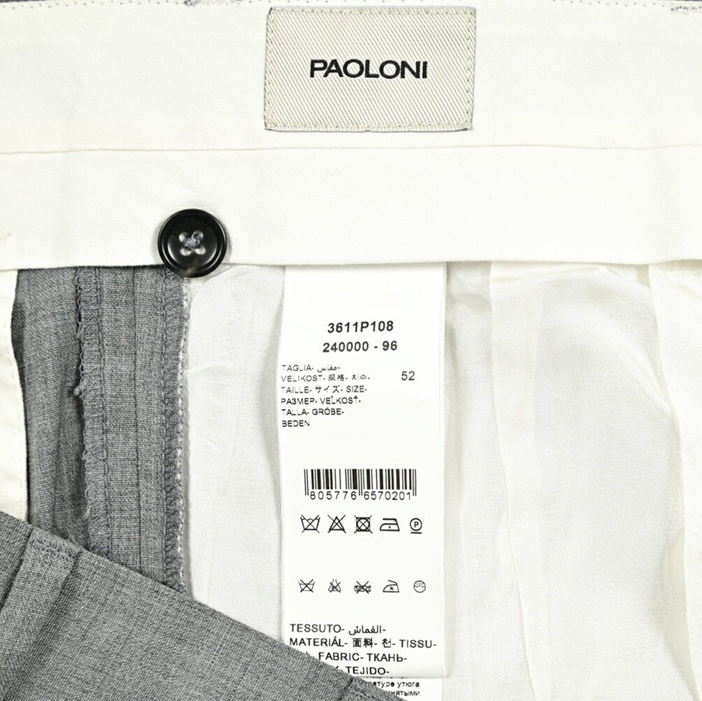SALE|PAOLONI ストレッチウール ツータックスラックス|419054 - 52|GUARDAROBA MILANO OFFICIAL STORE