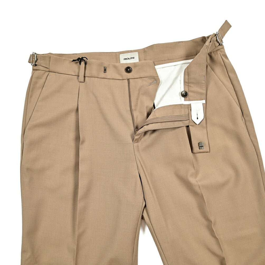 SALE|PAOLONI ストレッチウール ワンタックスラックス|419069|GUARDAROBA MILANO OFFICIAL STORE