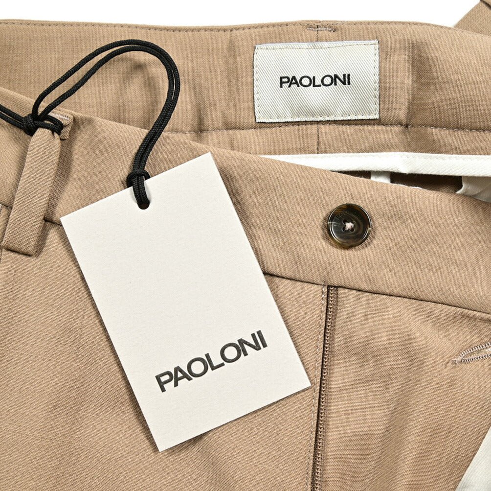 SALE|PAOLONI ストレッチウール ワンタックスラックス|419069|GUARDAROBA MILANO OFFICIAL STORE