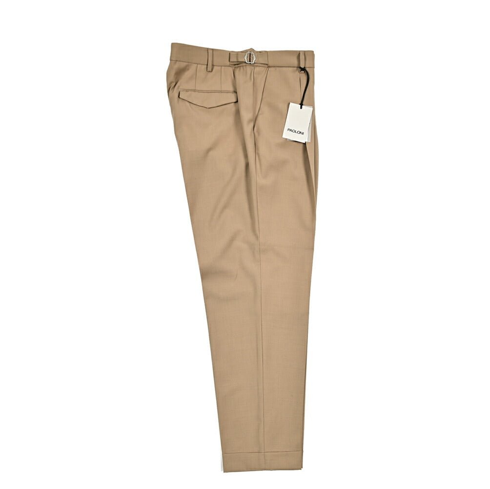 SALE|PAOLONI ストレッチウール ワンタックスラックス|419069|GUARDAROBA MILANO OFFICIAL STORE