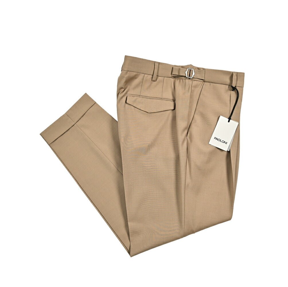 SALE|PAOLONI ストレッチウール ワンタックスラックス|419069|GUARDAROBA MILANO OFFICIAL STORE