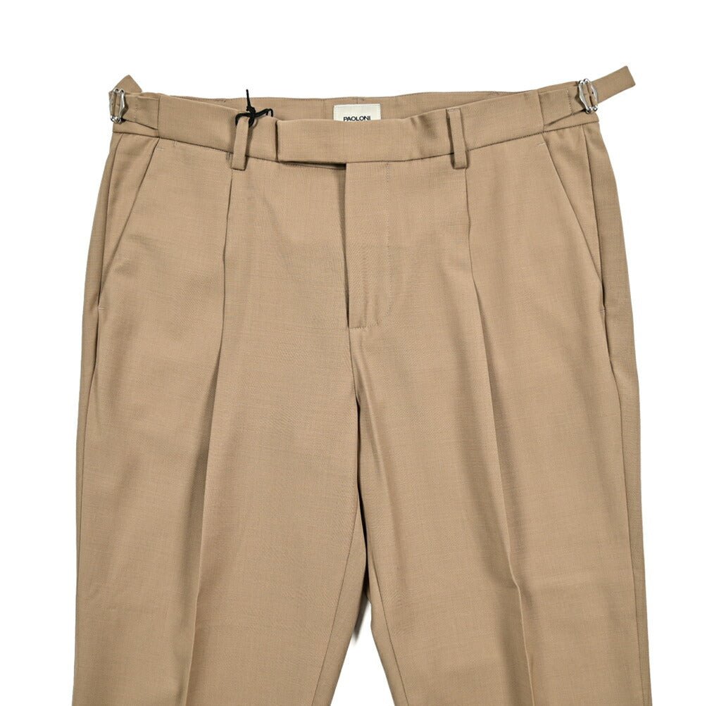 SALE|PAOLONI ストレッチウール ワンタックスラックス|419069|GUARDAROBA MILANO OFFICIAL STORE