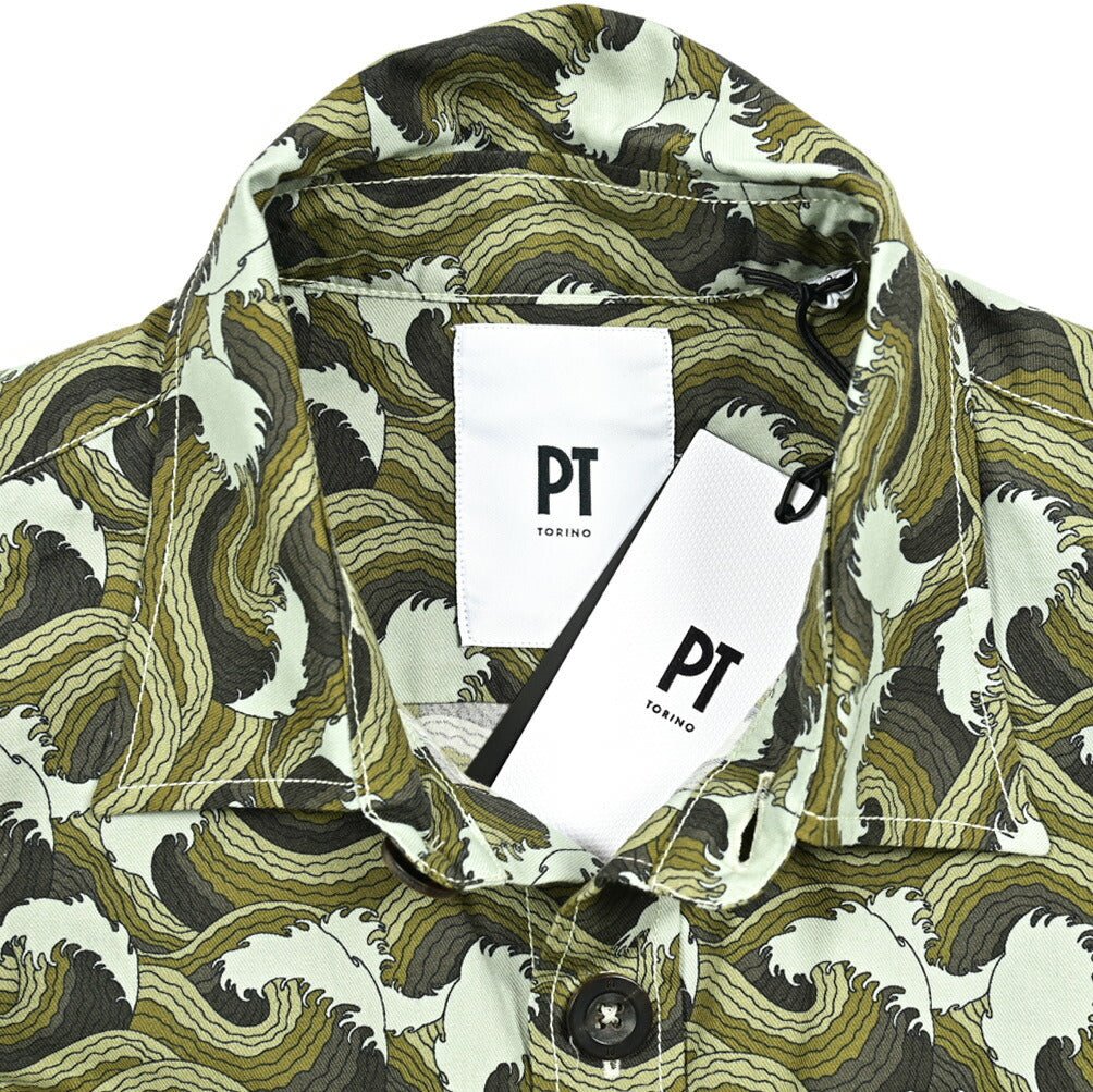 SALE|PT TORINO コットン100% レギュラーカラーエポーレットシャツ / PT01|412882 - 40|GUARDAROBA MILANO OFFICIAL STORE
