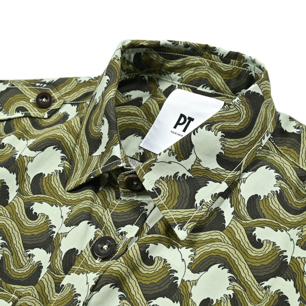 SALE|PT TORINO コットン100% レギュラーカラーエポーレットシャツ / PT01|412882 - 40|GUARDAROBA MILANO OFFICIAL STORE