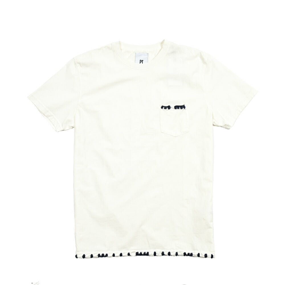 SALE|PT TORINO コットン100% ステッチデザインクルーネック半袖Tシャツ / PT01|412926 - A|GUARDAROBA MILANO OFFICIAL STORE