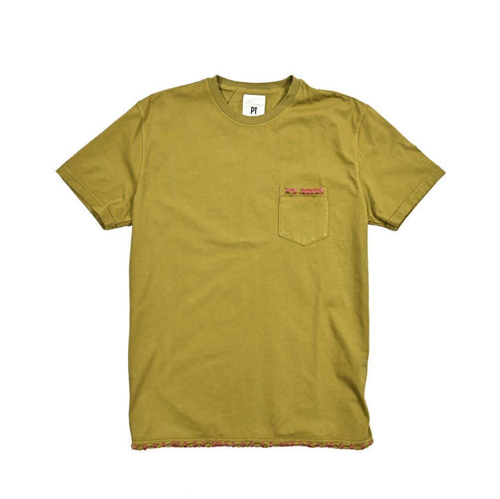 SALE|PT TORINO コットン100% ステッチデザインクルーネック半袖Tシャツ / PT01|412926 - A|GUARDAROBA MILANO OFFICIAL STORE
