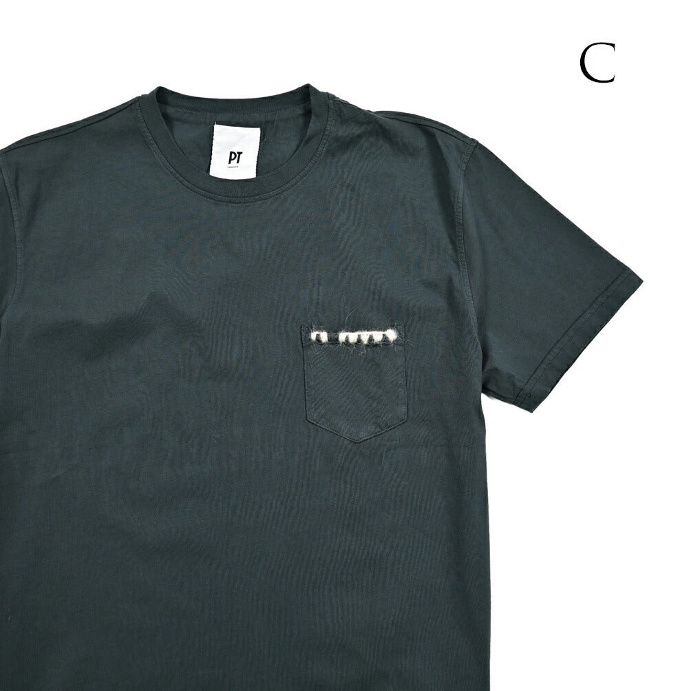 SALE|PT TORINO コットン100% ステッチデザインクルーネック半袖Tシャツ / PT01|412926 - A|GUARDAROBA MILANO OFFICIAL STORE