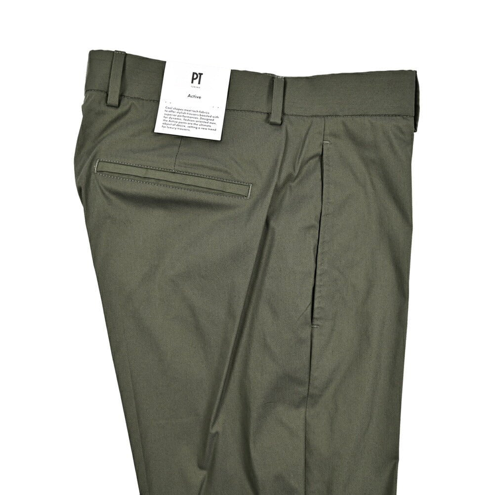 SALE|PT TORINO Active "EPSILON" ストレッチコットン ノータックテーパードパンツ (反射板付き)|423614 - 46|GUARDAROBA MILANO OFFICIAL STORE